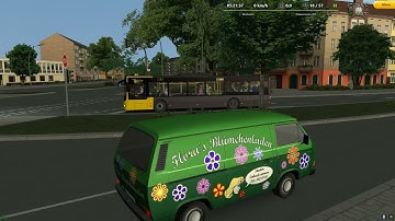 OMSI 2 Rheinhausen Line 25_35 Cir. 351 @ 05:06 with MAN Lion