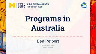 CGIS Programs in Australia (Advising for Winter 2027)