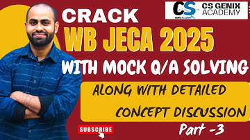 WB JECA 2025 Mock Test Part 3 | Step-by-Step Solutions & Preparation Tips for MCA Entrance