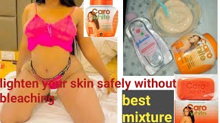 SAFER WAY TO USE CARO WHITE WITHOUT BLEACHING | Mixing Caro White & johnson oil for a glowing skin