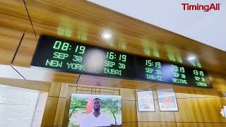 5 City Names Green World Multi Time Zone Wall Clock Assembled in Tanzania screenshot 5