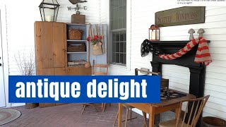 Porch Tour/ANTIQUES/Primitive Home/Summer in New England