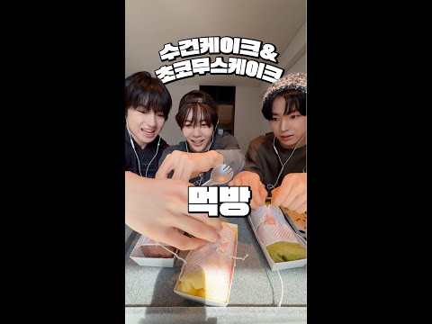 (엉망진창 ASMR) 위시네 #수건케이크 #초코무스케이크 #MUKBANG in #GUANGZHOU