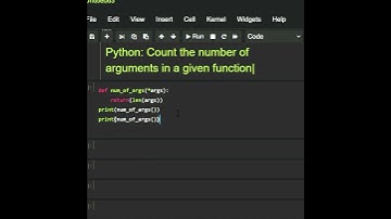 #Python:  Count the number of argument in a Given function