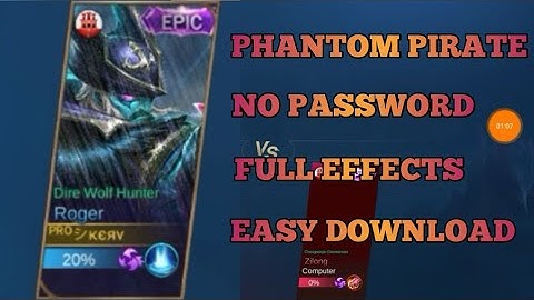 ROGER PHANTOM PIRATE EPIC SKIN : NO PASSWORD : FULL EFFECTS : EASY DOWNLOAD