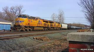 CSX K683-24 Empty Ethanol Train with UP Power in Fairport, NY 3/25/21