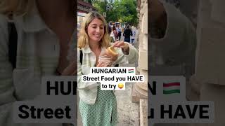 Hungarian Street Food: Chimney Cake 🤤 #travelshorts #shorts #streetfood #budapest #travel