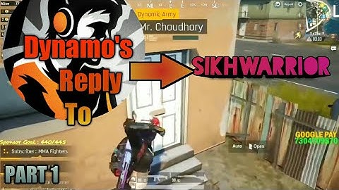 Part 1✔Dynamo Very Strong Reply To Sikhwarrior | Mobile Version Vs Emulator Controversy | PUBGMobile