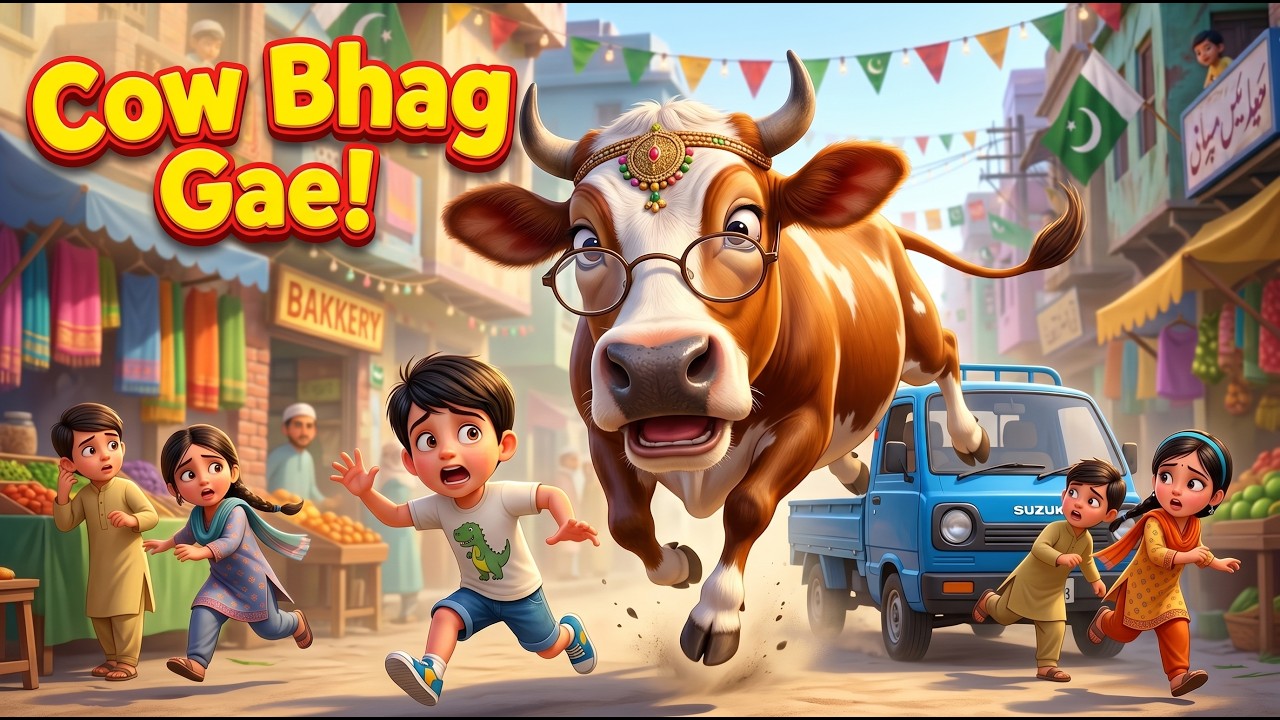 Cow Bhag Gae! 🐄😲 | Musa Chasing Funny Cow | The Musa Show Kids Video ...