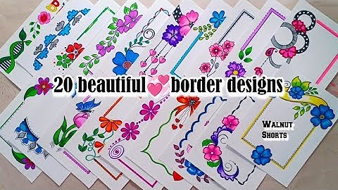 20 BEAUTIFUL BORDER DESIGNS/PROJECT WORK DESIGNS/A4 SHEET/FILE/FRONT PAGE DESIGN FOR SCHOOL PROJECTS