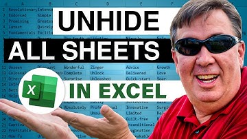 Excel Unveiled: Unhide Multiple Worksheets - Episode 2379