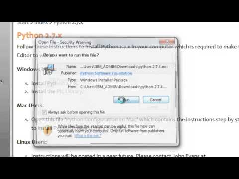 Theme Editor - Installing Python
