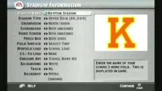 NCAA Football 2004 Created teams (Gamecube) screenshot 3
