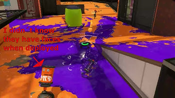 I was splatted with sticky bomb while my curling bomb splatted the opponent