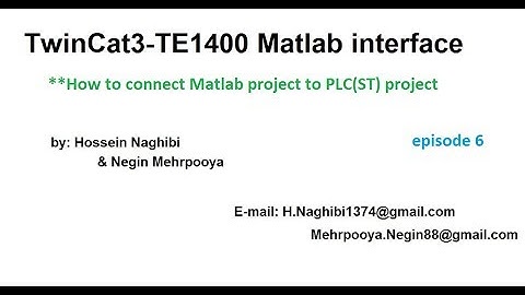 BECKHOFF TwinCat3-TE1400-Matlab Interface
