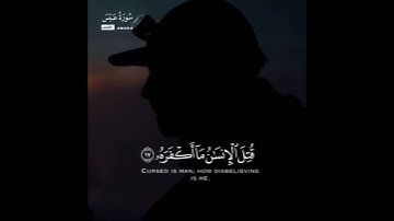 صوت جميل ..مقطع بسيط من سورة عبس القارئ / طارق محمد
