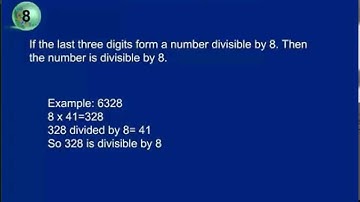 Divisibility rule of 8 if a number is divisible by 8