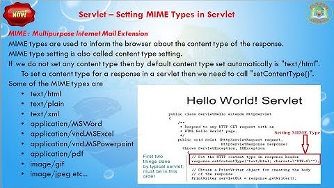 Lesson - 15 : Servlet - Setting MIME Types in Servlet