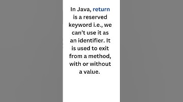 return keyword in java | java programming | keywords |