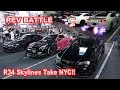 R34 Skylines übernehmen Den Times Square Drehzahlkampf