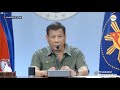 President Rodrigo Duterte's recorded message to the nation on Monday, March 22