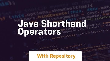 java shorthand operators