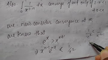 Discuss convergence of gamma function