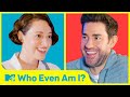 John krasinski  phoebe wallerbridge try to guess their costars in who even am i mtv movies