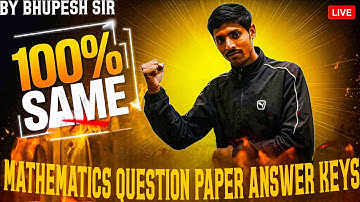 MATHEMATICS BOARD QUESTION PAPER 2025 || ANSWER KEY || LIVE DISCUSSION || CL-10TH || ICSE