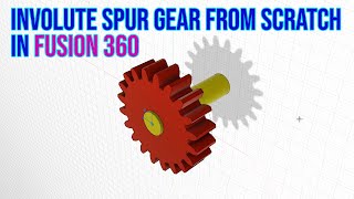 Drawing an Involute Spur Gear from Scratch in Fusion 360