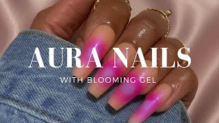 How to: Aura Nails with Blooming Gel | NO AIRBRUSH | How to Make Press-On Nails | UV GelX Tutorial