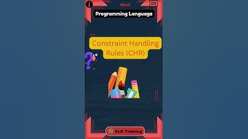 About Constraint Handling Rules CHR programming language