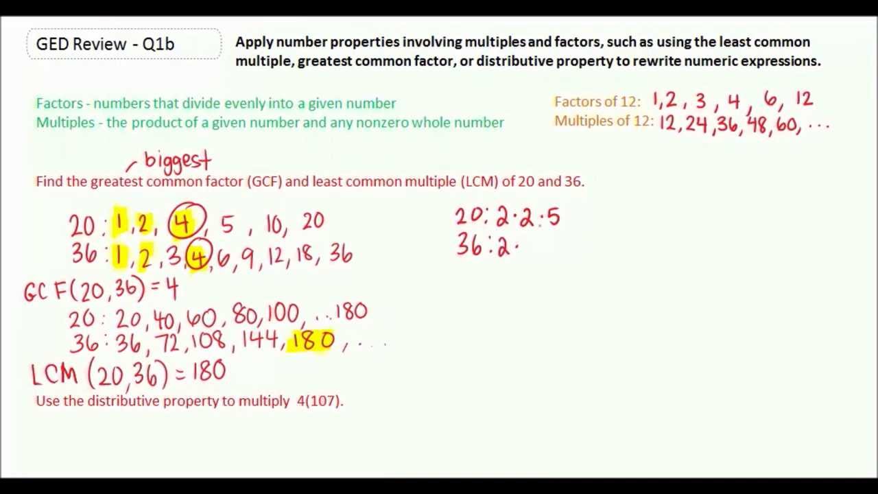  least common factor Chart