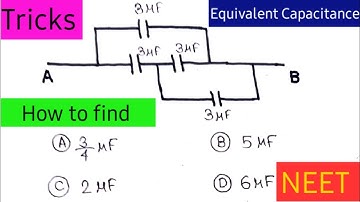 Find The Equivalent Capacitance Between A and B।NEET 2023 Target  In Bengali। #neet #neetcoaching