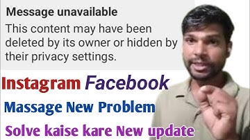 Massage Unavailable this content May have been Deleted by its owner hidden by their privacy settings