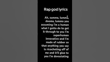 Thumbnail of First video rap god lyrics
