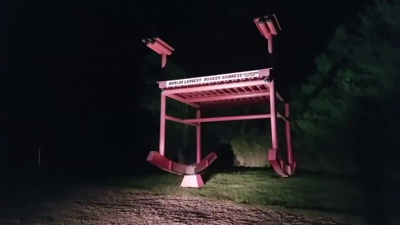 Fabulous Indiana's Second Largest Rocking Chair Heavy Wooden