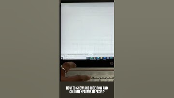 How to Show and Hide Row and Column Headers in Excel? | shorts