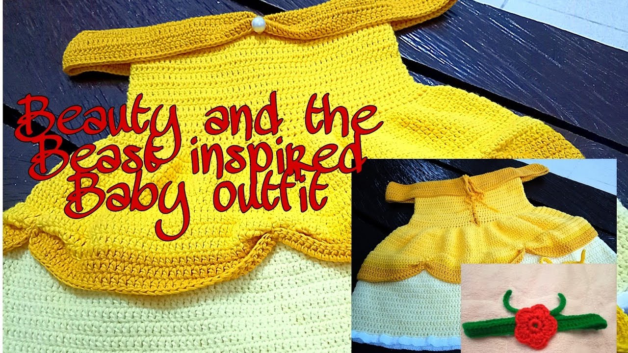 Crochet/Beauty and the Beast inspired baby outfit