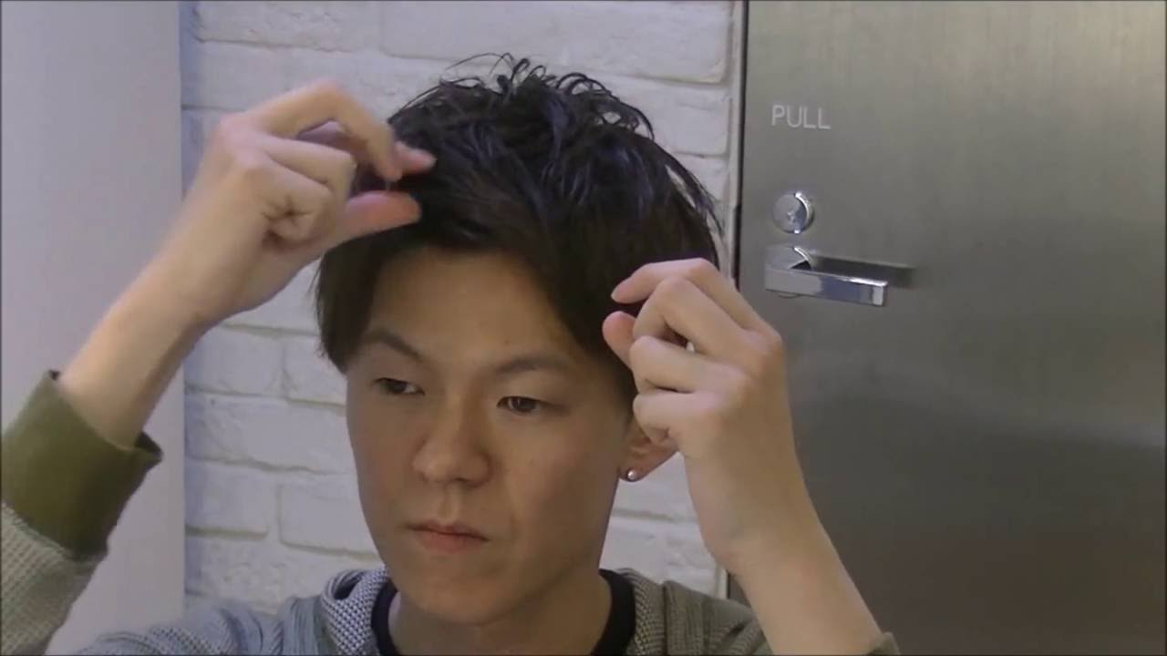 メンズ 男性 の前髪を上げるヘアスタイル 髪型 アップバングのやり方です Youtube