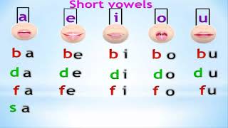 تأسيس الطفل في اللغة الإنجليزية قراءة و كتابة مقارنة بين اصوات short vowel