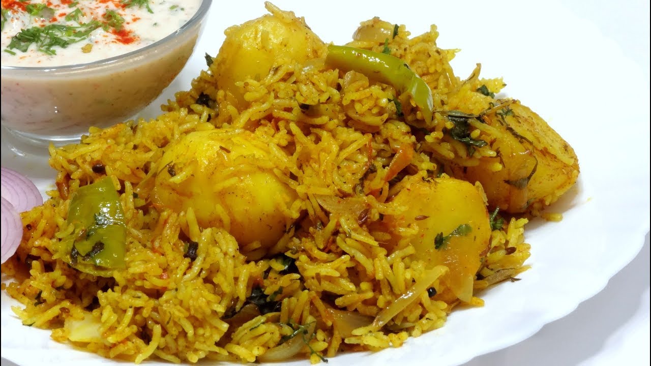 Aloo Dum Biryani in Pressure Cooker | आलू दम बिरयानी | Potato Pulao | Rice recipe | Kabitaskitchen | Kabita Singh | Kabita