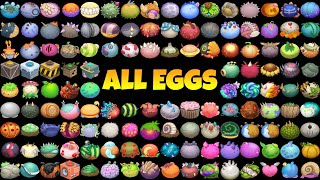 All Monsters Eggs - Common And Wublin Eggs And Wubbox In Alphabetical Order ~ My Singing Monster