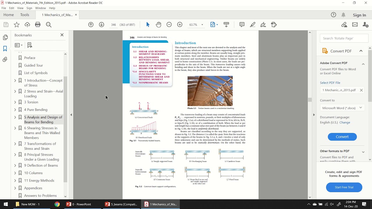 60 - Analysis and Design of Beams for Bending | Chapter 5 | Mechanics of Materials Beer and Johnston