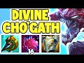 HOW IS THIS NOT NERFED?? 6000+ HP DIVINE CHO'GATH STRAT IS 100% DUMB! League of Legends Gameplay