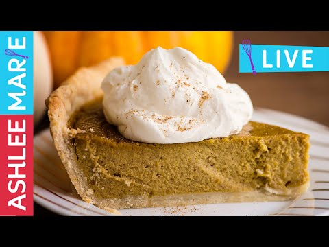 LIVE - How to make a Pumpkin Pie from a pumpkin! From scratch pie recipe