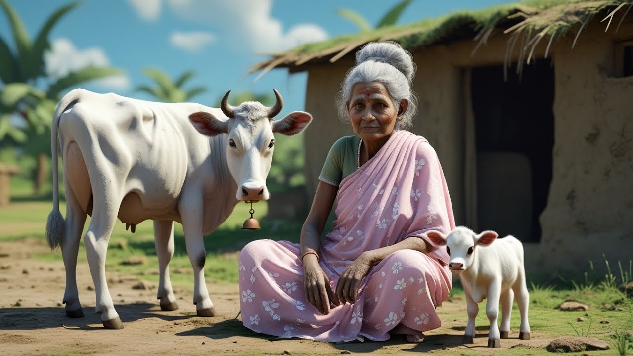 “A Heart-Touching Story of a Poor Grandmother😭 and Her Beloved 🐂 Cow ...