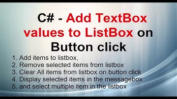 C# - Add TextBox values to ListBox on Button click
