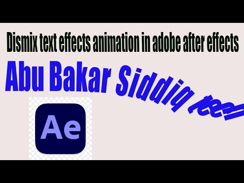 dismix text effects animation in adobe after effects