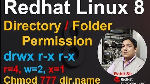 Linux-8 | RHEL-8 Folder & Directory Permission in Linux Part-15 - in Hindi | drwxr-xr-x & -rw-r--r--